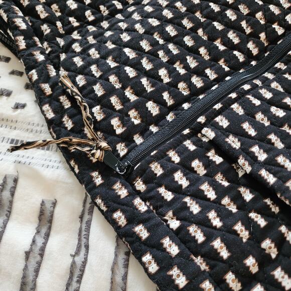 Vintage Vera Bradley Zebra Hanging Garment Bag Black Quilted Dual Handle Retired - Picture 6 of 14